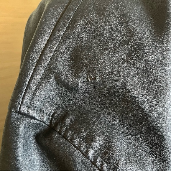 Princess Polly Next In Line Faux Leather Biker Jacket Black Moto Oversized S/M - Picture 8 of 11